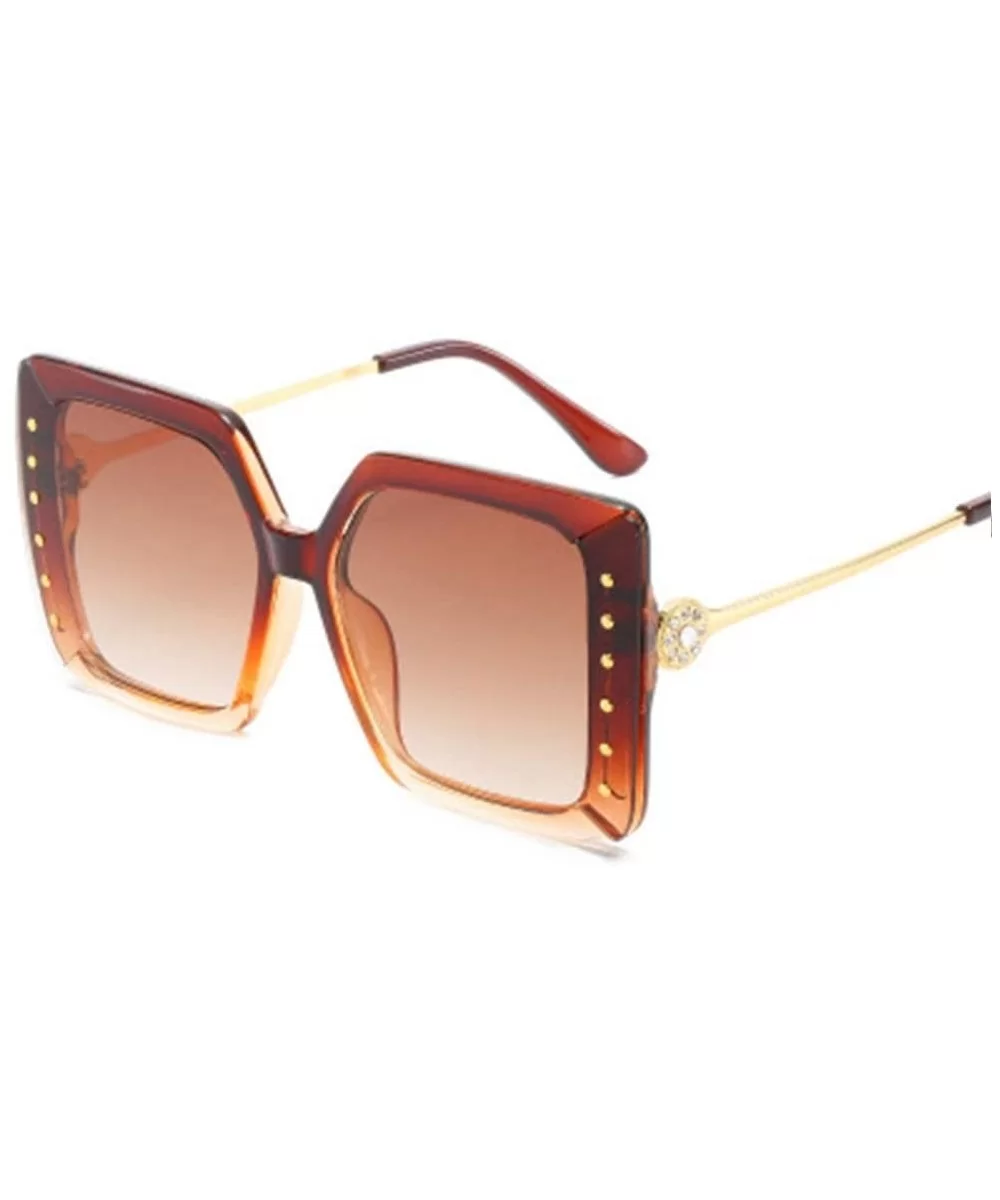 Fashion Sunglasses Lady Diamond Large Box Sun Mirror - 3 - CO190O6K636 $27.96 Sport