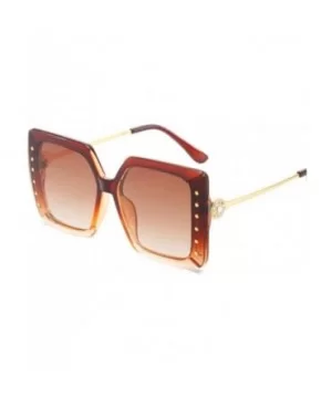 Fashion Sunglasses Lady Diamond Large Box Sun Mirror - 3 - CO190O6K636 $27.96 Sport