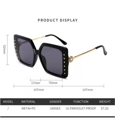 Fashion Sunglasses Lady Diamond Large Box Sun Mirror - 3 - CO190O6K636 $27.96 Sport