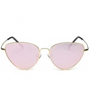 Women Vintage Retro Cat Eye Glasses Mirror Lens Travel Sunglass - Gold - C518968M2Y9 $6.01 Cat Eye