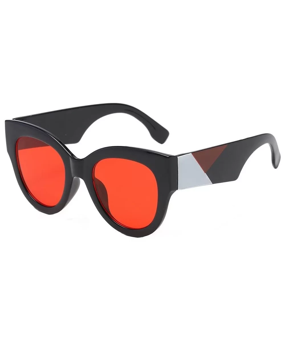 Sunglasses Oversized Eyeglasses Butterfly - Red - CQ190ONNECT $6.48 Butterfly