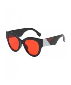 Sunglasses Oversized Eyeglasses Butterfly - Red - CQ190ONNECT $6.48 Butterfly