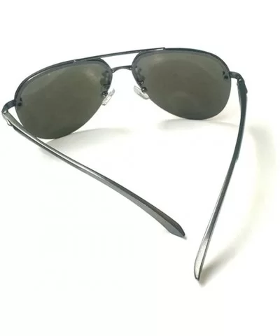 Premium Military Style Classic Aviator Sunglasses- Polarized- 100% UV protection - Silver Matte Frame/Black Lens - C518ZUNC46...