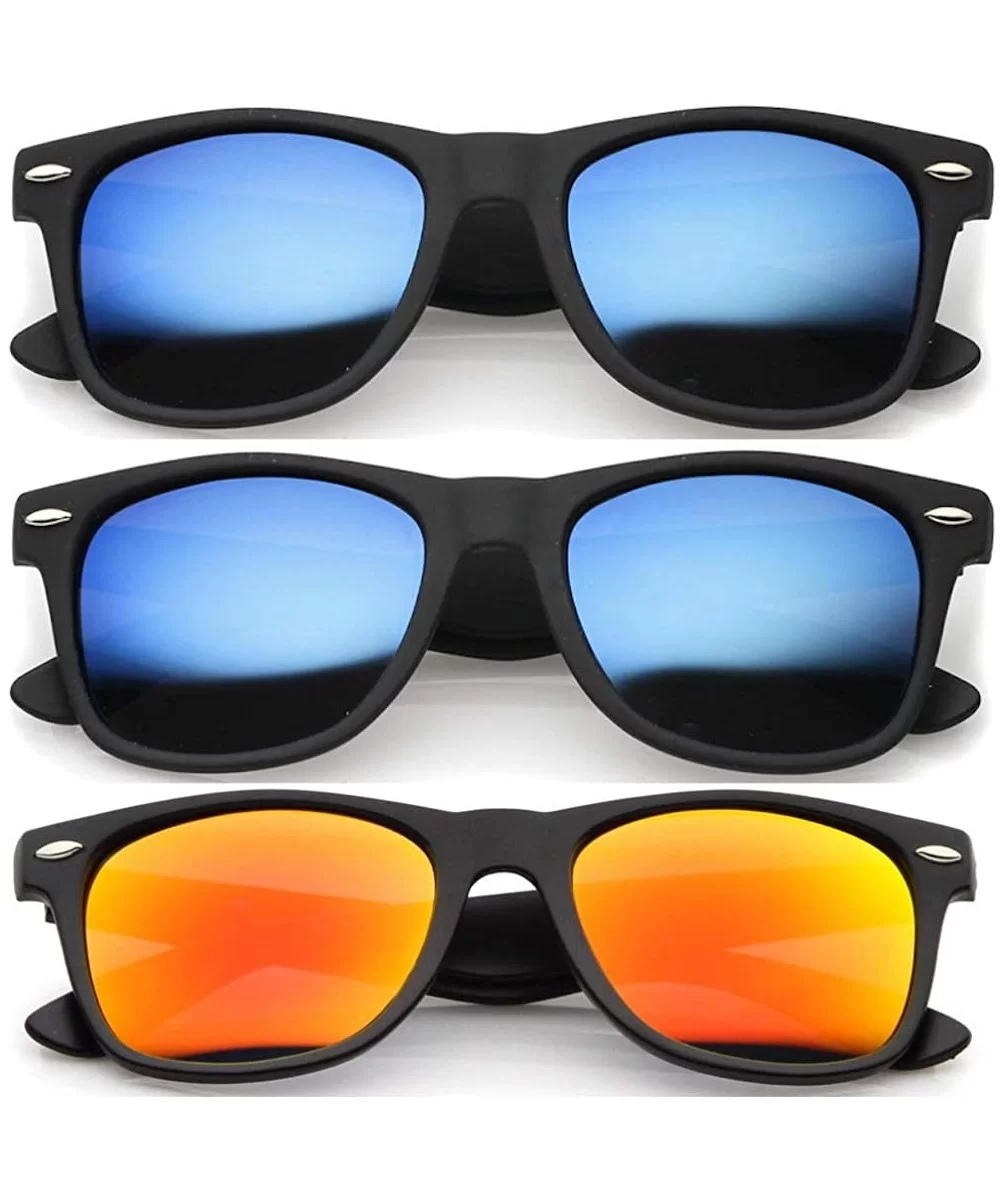 Hipster Sunglasses Flash Mirror Lens Retro Classics Style GIft Set for Men Women - C211L9DPU8B $7.14 Square