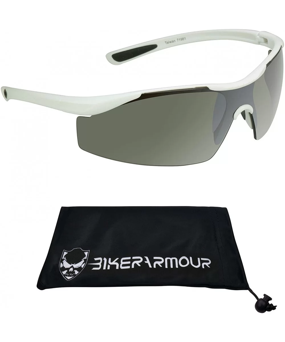 Semi Rimless Lightweight Sport Sunglass for Golf- Fishing- Running- and Cycling - White - CO12EXJTVNH $8.38 Semi-rimless