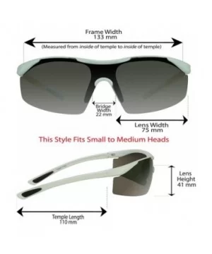 Semi Rimless Lightweight Sport Sunglass for Golf- Fishing- Running- and Cycling - White - CO12EXJTVNH $8.38 Semi-rimless