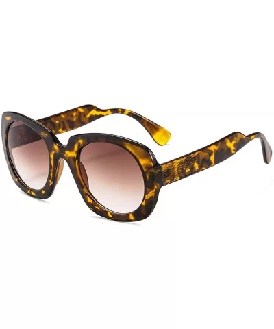 2019 new fashion square sunglasses retro unisex wide leg brand design sunglasses UV400 - Leopard - CO18RL4YCGY $8.06 Square