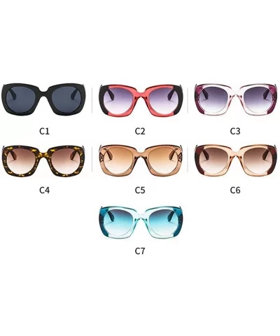 2019 new fashion square sunglasses retro unisex wide leg brand design sunglasses UV400 - Leopard - CO18RL4YCGY $8.06 Square