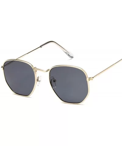 Polygonal Sunglasses Women Glasses Lady Luxury Retro Metal Sun FeVintage Mirror Oculos De Sol Feminino UV400 - CJ199CCWXLU $2...