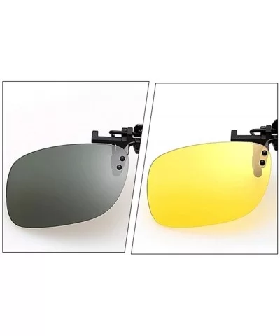 Driving Sunglass Creative Clip on Design Polarized Glasses Polarized Sunglasses for Men Women - CE1997DYKXL $11.93 Sport