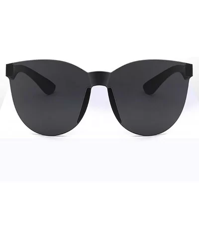 2020 New Unisex Oversized Square Candy Colors Glasses Rimless Frame Unisex Sunglasses - N - CV196SYA0C7 $7.13 Semi-rimless