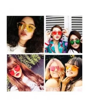 Unisex Fashion Candy Colors Round Outdoor Sunglasses Sunglasses - Light Yellow - CI190L6KS3S $14.24 Round