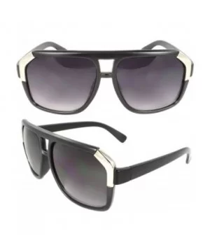 Shield Shades Fashion Sunglasses for Women and Men - Black - CX11BDO6STV $7.40 Shield