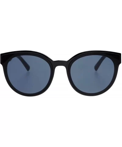 Diva Large Oversized Womens Designer Fashion Round Sunglasses - Black - CI18Y6D5H39 $37.72 Round