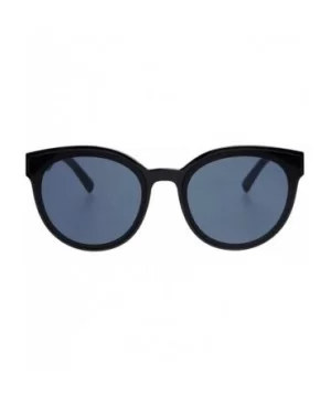 Diva Large Oversized Womens Designer Fashion Round Sunglasses - Black - CI18Y6D5H39 $37.72 Round