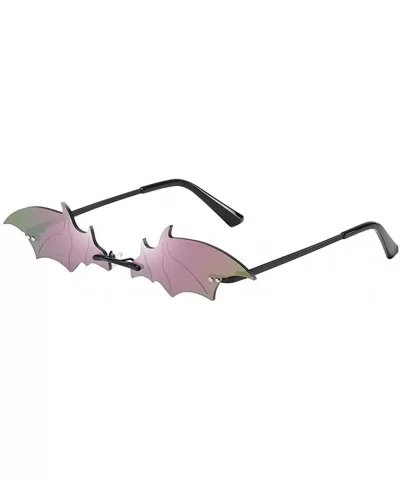 Funny Bat Shape Retro Sunglasses Glasses Eyewear Shades Vintage Irregular Unisex - A - C2190G6L935 $5.83 Sport