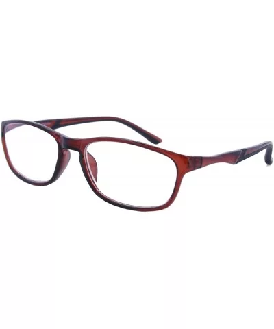 Double Injection Reading Glasses 4696BDNEW - Shiny Brown / Black - C512FN0KRYR $14.66 Rectangular