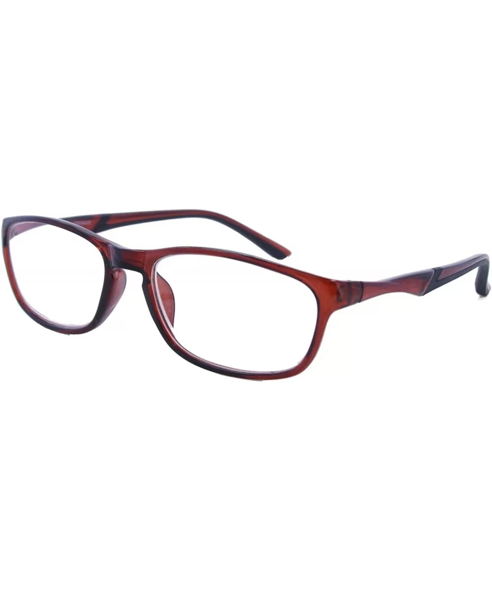 Double Injection Reading Glasses 4696BDNEW - Shiny Brown / Black - C512FN0KRYR $14.66 Rectangular