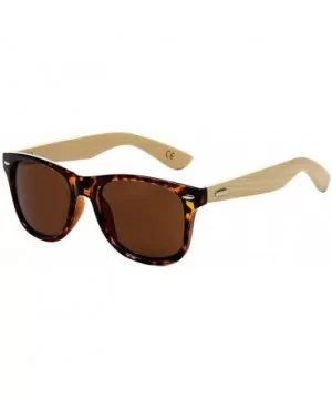 Prevent Radiation Classic Bamboo Wood Sunglasses - Bean - CN17XXHH0SK $6.33 Wayfarer