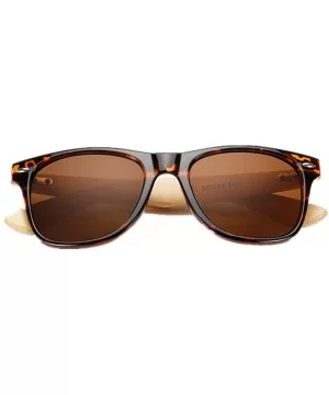 Prevent Radiation Classic Bamboo Wood Sunglasses - Bean - CN17XXHH0SK $6.33 Wayfarer