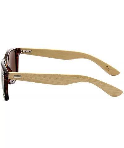 Prevent Radiation Classic Bamboo Wood Sunglasses - Bean - CN17XXHH0SK $6.33 Wayfarer