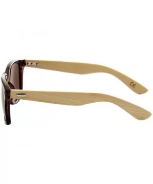 Prevent Radiation Classic Bamboo Wood Sunglasses - Bean - CN17XXHH0SK $6.33 Wayfarer