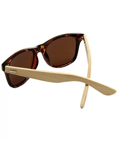 Prevent Radiation Classic Bamboo Wood Sunglasses - Bean - CN17XXHH0SK $6.33 Wayfarer