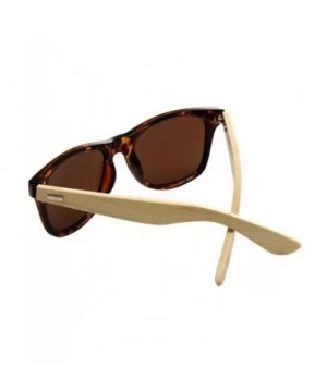 Prevent Radiation Classic Bamboo Wood Sunglasses - Bean - CN17XXHH0SK $6.33 Wayfarer