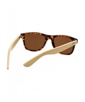 Prevent Radiation Classic Bamboo Wood Sunglasses - Bean - CN17XXHH0SK $6.33 Wayfarer