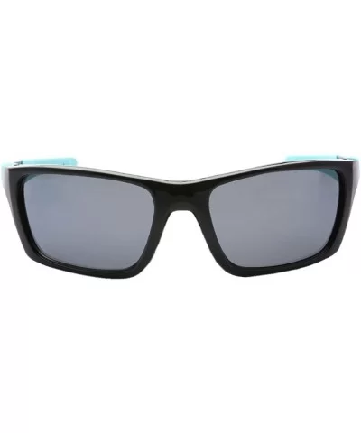 Outdoors Sports Full Square Framed Sunglasses UV400 - Black Blue Black - CZ12KW90PMD $5.13 Square