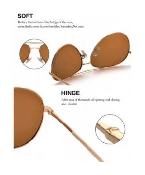 Men Aviator Sunglasses Polarized Women UV 400 Protection 60MM Fashion Style- Driving - Brown - CI18TDYIG7N $10.97 Aviator