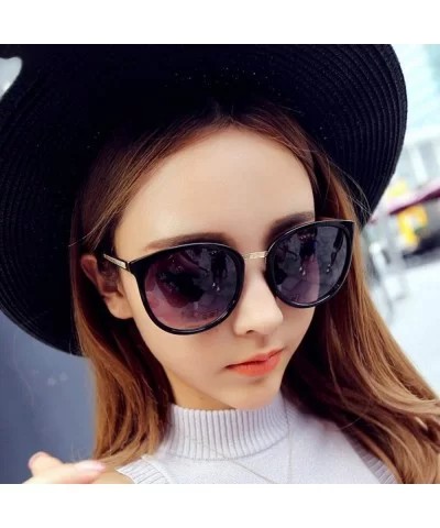 Round Glasses Oversized Sunglasses Women Brand Designer Luxury Womens Eyeglasses Big - 5 - C818W5EM94O $21.66 Round