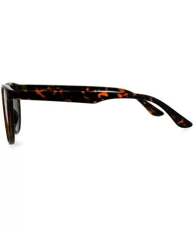 Womens Color Mirror Cat Eye Thin Horn Rim Plastic Sunglasses - Tortoise Orange - CW18CIADE6W $10.95 Cat Eye