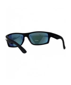 Xloop Sports Fashion Mens Sunglasses Rectangular Frame UV 400 - Black (Orange Mirror) - CN18H0M0ITZ $7.80 Sport