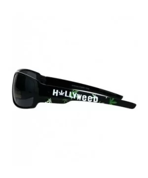 Pot Head Hollyweed Marijuana Weed Stoner Plastic Sunglasses Oversize Biker - CT1825GG98W $4.98 Rectangular