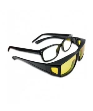 Polarized Wear-Over Yellow Night Driving Fit-Over Sunglasses to be Worn Over Prescription Eyewear - CI18HW38R80 $12.72 Square