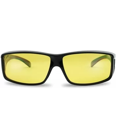 Polarized Wear-Over Yellow Night Driving Fit-Over Sunglasses to be Worn Over Prescription Eyewear - CI18HW38R80 $12.72 Square