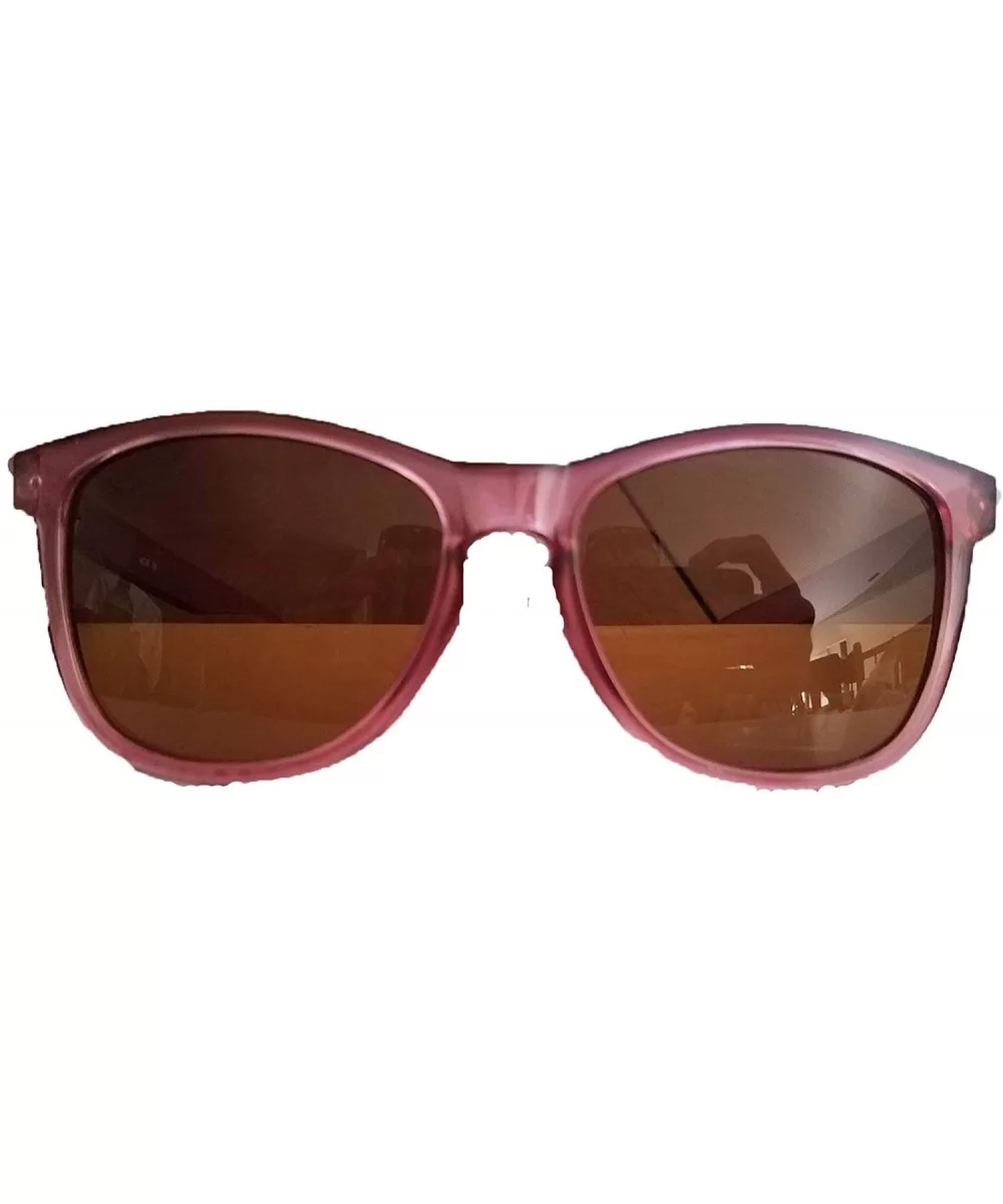 stylish sunglasses (pink frame brown lens) - CS18R7QWL8C $9.66 Wayfarer