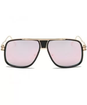 Women Men Fashion Quadrate Metal Frame Brand Classic Summer Sunglasses - E - C3189L4ZZDC $8.19 Square