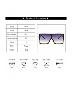 Plastic Oversized Women Sunglasses Square Big Frame Sunglasses for Female UV400 Sun Glasses (Color White) - CX199EH5QQ6 $13.7...