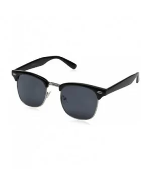 Half Frame Semi-Rimless Horn Rimmed Sunglasses - Black-silver / Smoke - C111988CHU3 $5.77 Sport