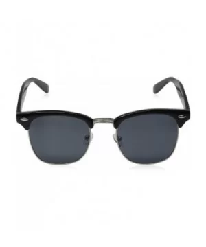 Half Frame Semi-Rimless Horn Rimmed Sunglasses - Black-silver / Smoke - C111988CHU3 $5.77 Sport