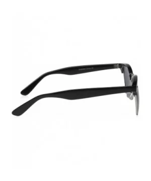 Half Frame Semi-Rimless Horn Rimmed Sunglasses - Black-silver / Smoke - C111988CHU3 $5.77 Sport