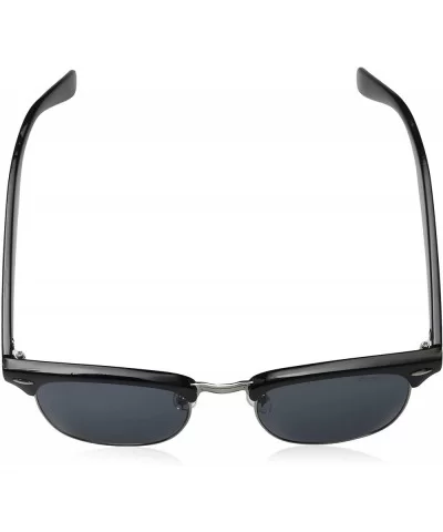 Half Frame Semi-Rimless Horn Rimmed Sunglasses - Black-silver / Smoke - C111988CHU3 $5.77 Sport