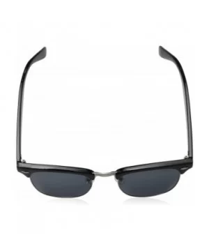 Half Frame Semi-Rimless Horn Rimmed Sunglasses - Black-silver / Smoke - C111988CHU3 $5.77 Sport