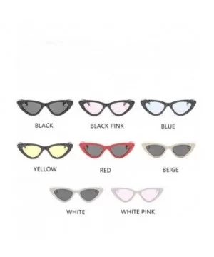 Luxury Cat Eye Sunglasses Rhinestone Small Sexy Women Brand Fashion Sunglasses Female Red Vintage UV400 Sunglass - CZ18RWDQ0W...