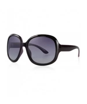 DESIGN Women Retro Polarized Sunglasses Lady Driving Sun Glasses 100% C01 Black - C03 Purple - CX18XEC5ZNM $10.56 Oversized