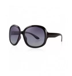 DESIGN Women Retro Polarized Sunglasses Lady Driving Sun Glasses 100% C01 Black - C03 Purple - CX18XEC5ZNM $10.56 Oversized