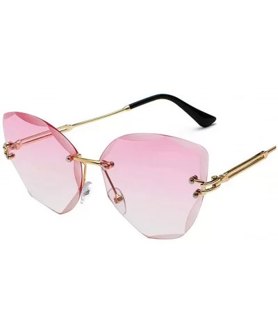 DESIGN Fashion Sun Glasses RimlWomen Sunglasses Vintage Alloy Frame Classic Shades Oculo - 3 - CR197Y7N6WX $20.97 Goggle