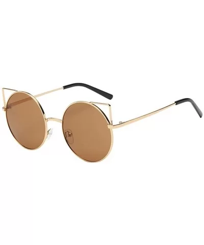 Men Womens Unisex Fashio Chic Cat Eyes Shades Frame UV Glasses Sunglass - F - C618TLXQHGL $5.53 Rimless